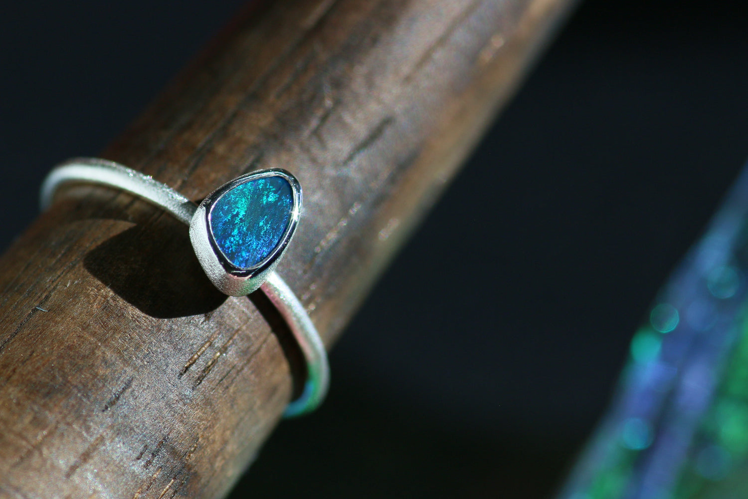 PAON Opal Ring aus Silber 925 · Ringgrösse EU 51-52