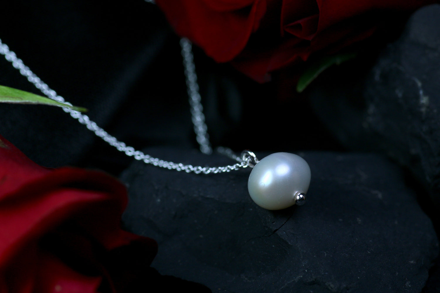 PERLA Ankerkette Silber 925 mit süssem Perlen-Anhänger