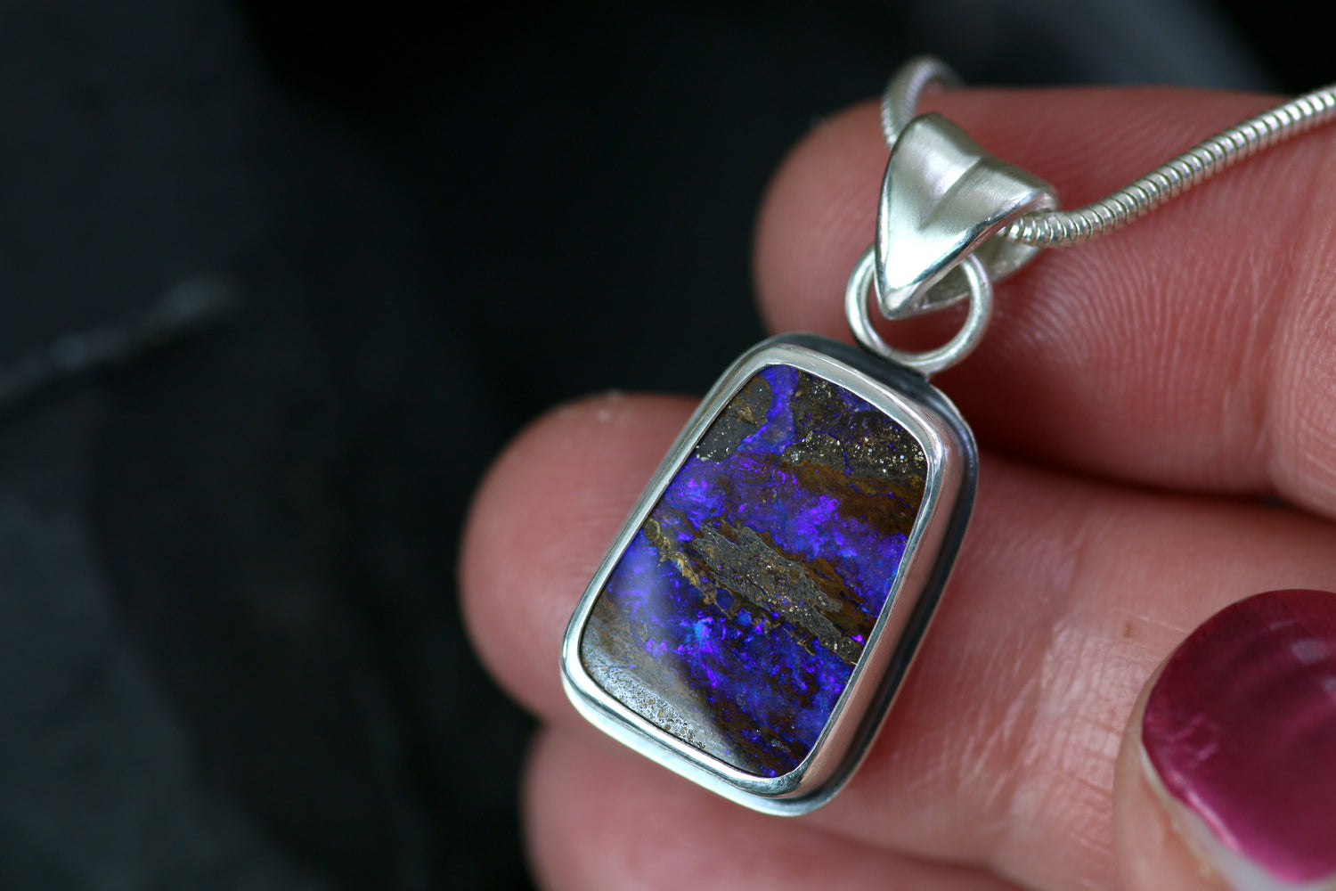 OBRYX PURPURA Silberanhänger mit australischem Opal